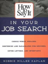 How To Say It In Your Job Search