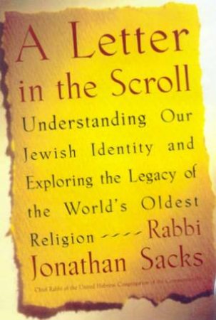 A Letter In The Scroll by Rabbi Jonathan Sacks