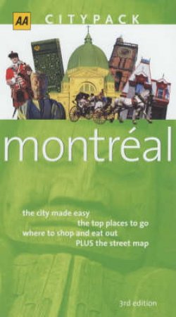 AA CityPack Map & Guide Pack: Montreal - 3 ed by Various