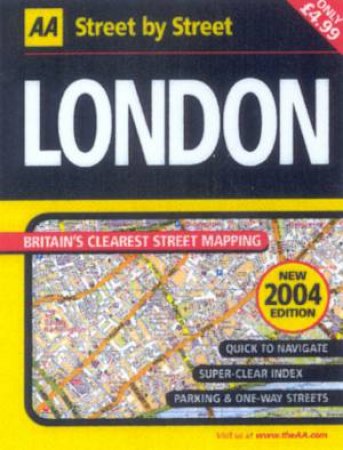 AA Street By Street Paperback Midi: London 2004 by Various