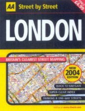 AA Street By Street Paperback Midi London 2004