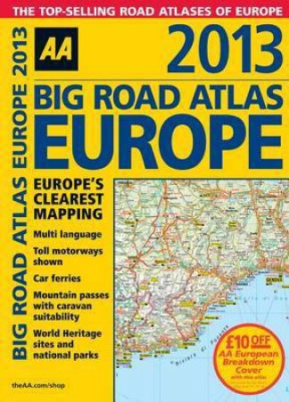 AA Big Road Atlas Europe 2013 (8th ED) by Various