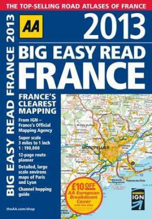 AA Big Easy Read France 2013 8/e Spiral by Various