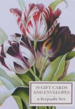 Tin Box Redoute Tulip  20 Gift Cards  Envelopes