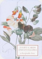 Tin Box Sweetpea  20 Gift Cards  Envelopes