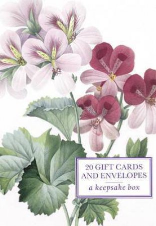 Tin Box: Redoute Geranium - 20 Gift Cards & Envelopes by Various