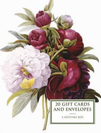 Tin Box: Redoute Peony - 20 Gift Cards & Envelopes by Various