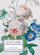 Tin Box Redoute Glorious Flowers  20 Gift Cards  Envelopes