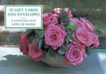 Tin Box Love of Roses  20 Gift Cards  Envelopes