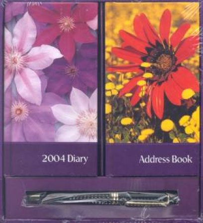 Floral Address Book & 2004 Diary Gift Set by Address Book, Diary & Pen