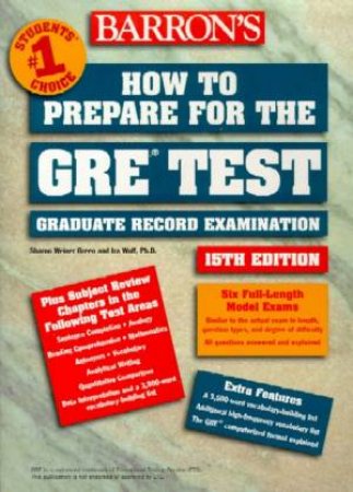 Barron's How To Prepare For The GRE Test: Graduate Record Examination by Various