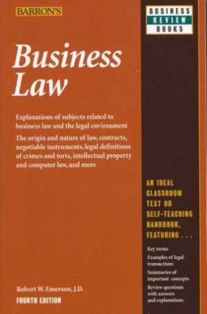 Business Law - 4 Ed by Robert Emerson