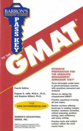 Pass Key To The GMAT by Eugene Jaffe &  Stephen Hilbert