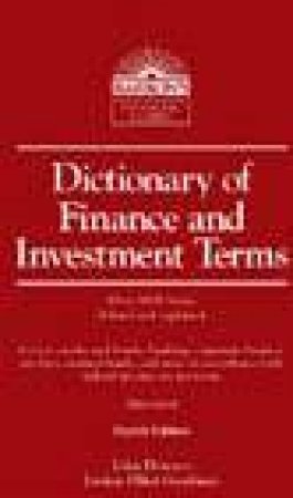 Dictionary of Finance and Investment Terms, 8th Ed by John Downes