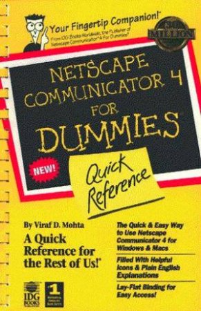 Netscape Communicator 4 For Dummies Quick Reference by Viraf D Mohta