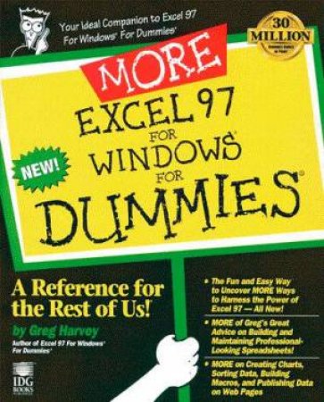 More Excel 97 For Windows For Dummies by Greg Harvey