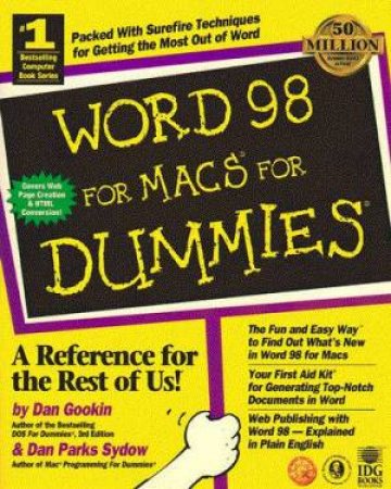 Word 98 For Macs For Dummies by Dan Gookin