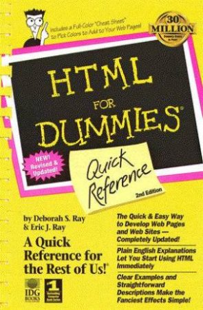 HTML For Dummies Quick Reference by Deborah Ray & Eric Ray