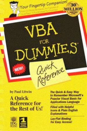 VBA For Dummies Q/Ref by Litwin