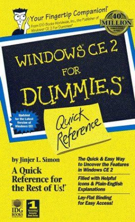 Windows CE 2 For Dummies Quick Reference by Jinjer Simon