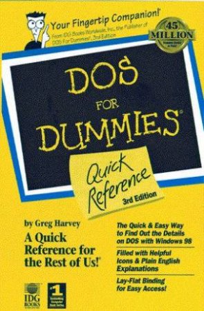 DOS For Dummies Quick Reference by Greg Harvey