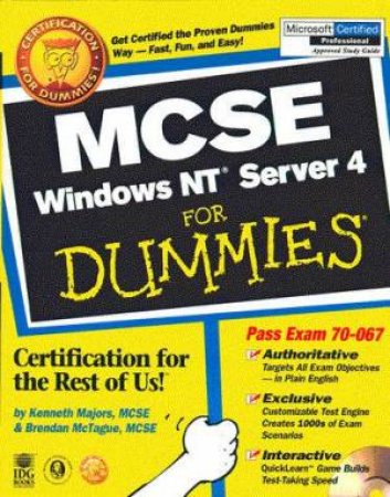 MCSE Windows NT Server 4 For Dummies (Bk/CD) by Majors