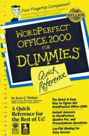 WordPerfect Office 2000 For Dummies Quick Reference by Joyce Nielsen