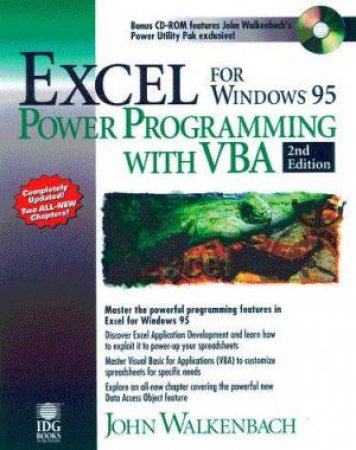 Excel For Windows 95 Power Programming With VBA by John Walkenbach