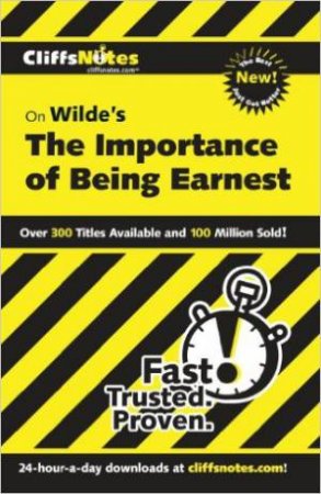 Cliffsnotes: Wilde's The Importance Of Being Earnest by Susan Van Kirk