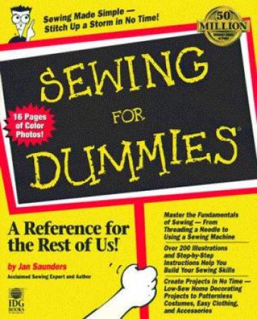 Sewing For Dummies by Jan Saunders