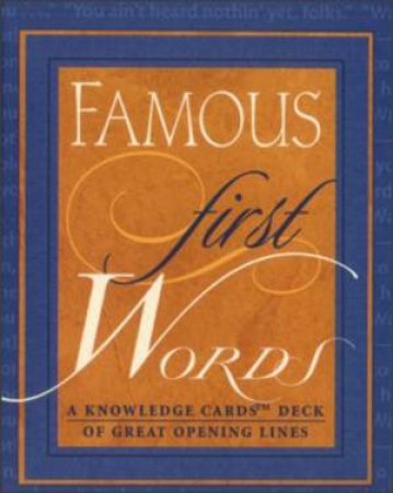 Famous First Words Knowledge Card Deck by Pomegranate