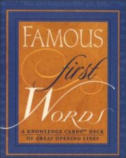 Famous First Words Knowledge Card Deck