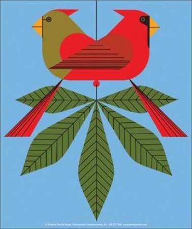 Cardinal Consorting Mousepad (P164) by Charley Harper