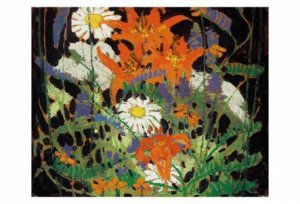 Marguerites, Wood Lilies And Vetch Magnet by Various