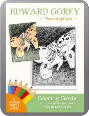 Edward Gorey: Dancing Cats Coloring Cards by Edward Gorey