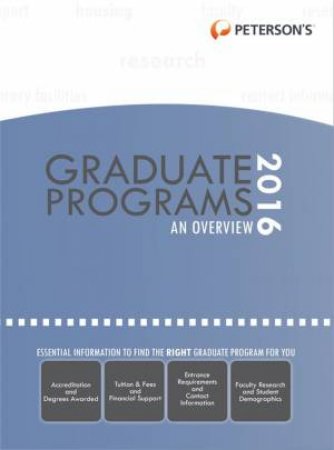 Graduate & Professional Programs by Peterson's & Peterson's