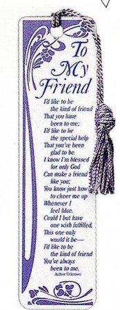 Bookmark, Tassled: To My Friend by Various