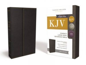 KJV Reference Bible Compact Red Letter Edition [Snapflap, Large Print, Black] by Thomas Nelson