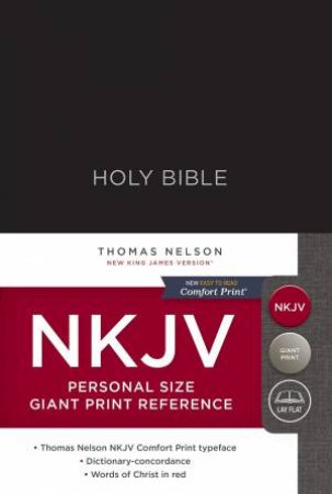 NKJV Personal Size Reference Bible Red Letter Edition [Giant Print, Black] by Thomas Nelson