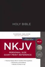 NKJV Personal Size Reference Bible Red Letter Edition Giant Print Black