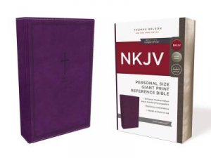 NKJV Personal Size Reference Bible Red Letter Edition [Giant Print, Purple] by Thomas Nelson