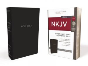 NKJV Reference Bible Red Letter Edition [Super Giant Print, Black] by Thomas Nelson