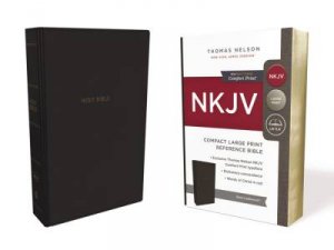 NKJV Compact Reference Bible Red Letter Edition [Large Print, Black] by Thomas Nelson