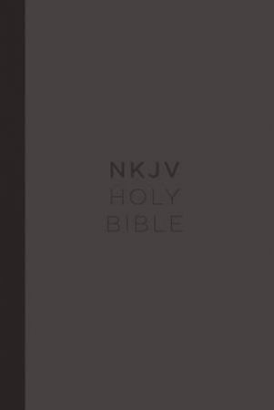 NKJV Compact Single-Column Reference Bible Red Letter Edition [Grey] by Thomas Nelson