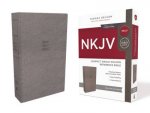 NKJV Compact SingleColumn Reference Bible Red Letter Edition Grey