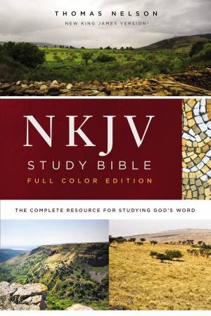 NKJV Study Bible Full-Color Red Letter Edition by Thomas Nelson