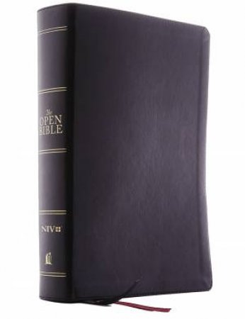 The NIV, Open Bible, Thumb Indexed, Red Letter Edition, Comfort Print: Complete Reference System (Black) by Thomas Nelson