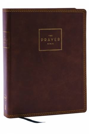 NKJV , The Prayer Bible, Red Letter, Comfort Print [brown] by Thomas Nelson