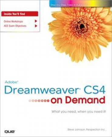 Adobe Dreamweaver CS4 on Demand by Steve Johnson