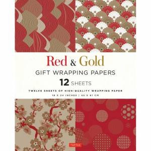 Red And Gold Gift Wrapping Papers by Various